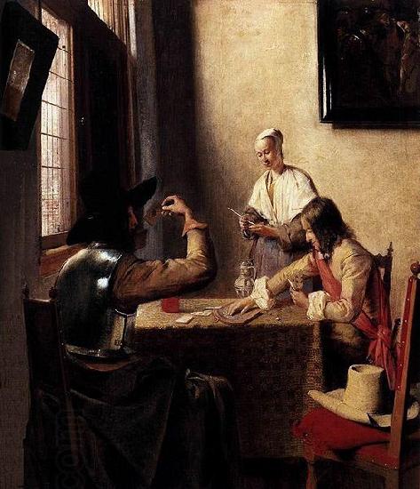 Pieter de Hooch Soldiers Playing Cards China oil painting art